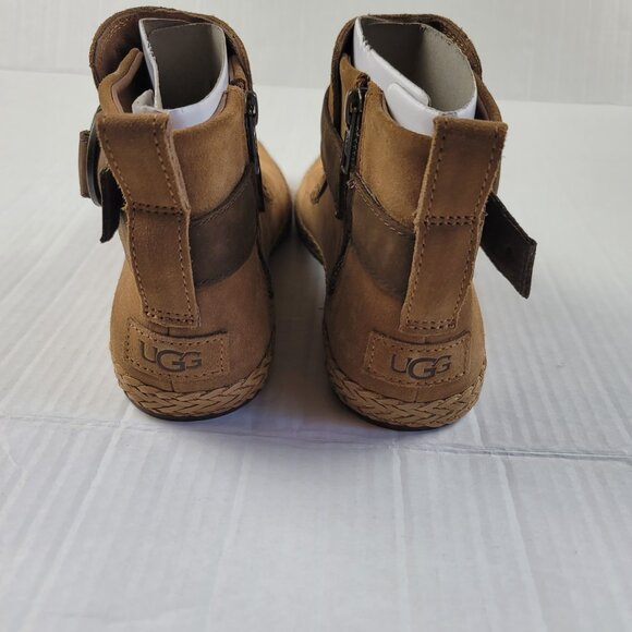 UGG Sloane Brown Suede Ankle Boots Buckle Women's Size 7.5 NWT - Picture 5 of 11